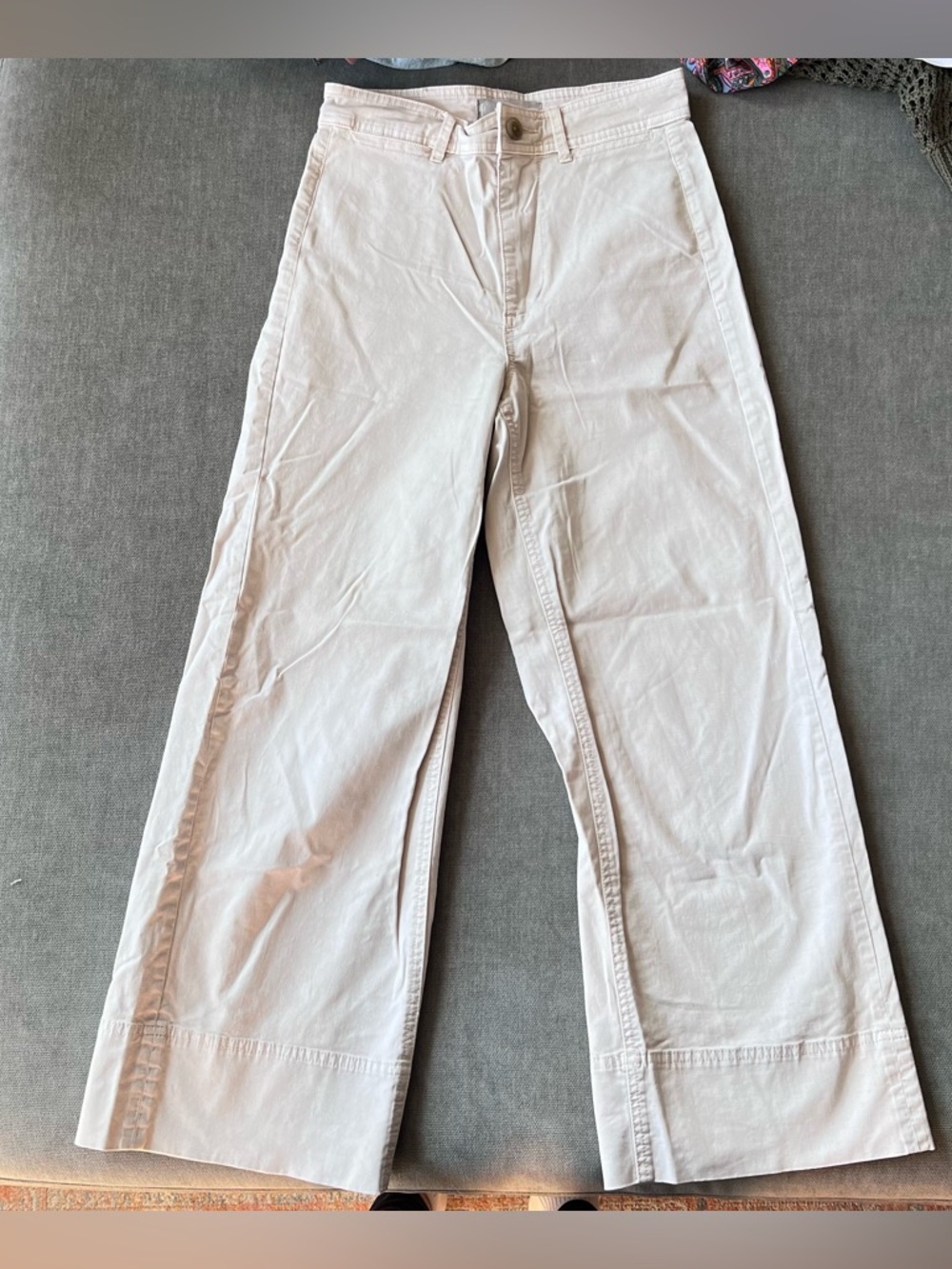 Everlane Wide Leg Pants Khaki Tan 00